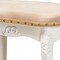 Baxton Studio Gabrielle Sand Velvet Upholstered White-Finished Wood Vanity Ottoman 162-10254 - alternate 8